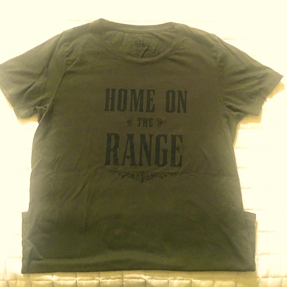 Deep Military Green “Home on the Range” t-shirt.